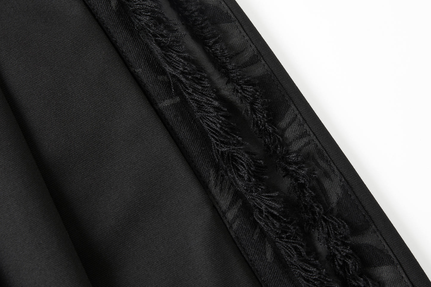 Fringe-trimmed A-Line blazer shorts