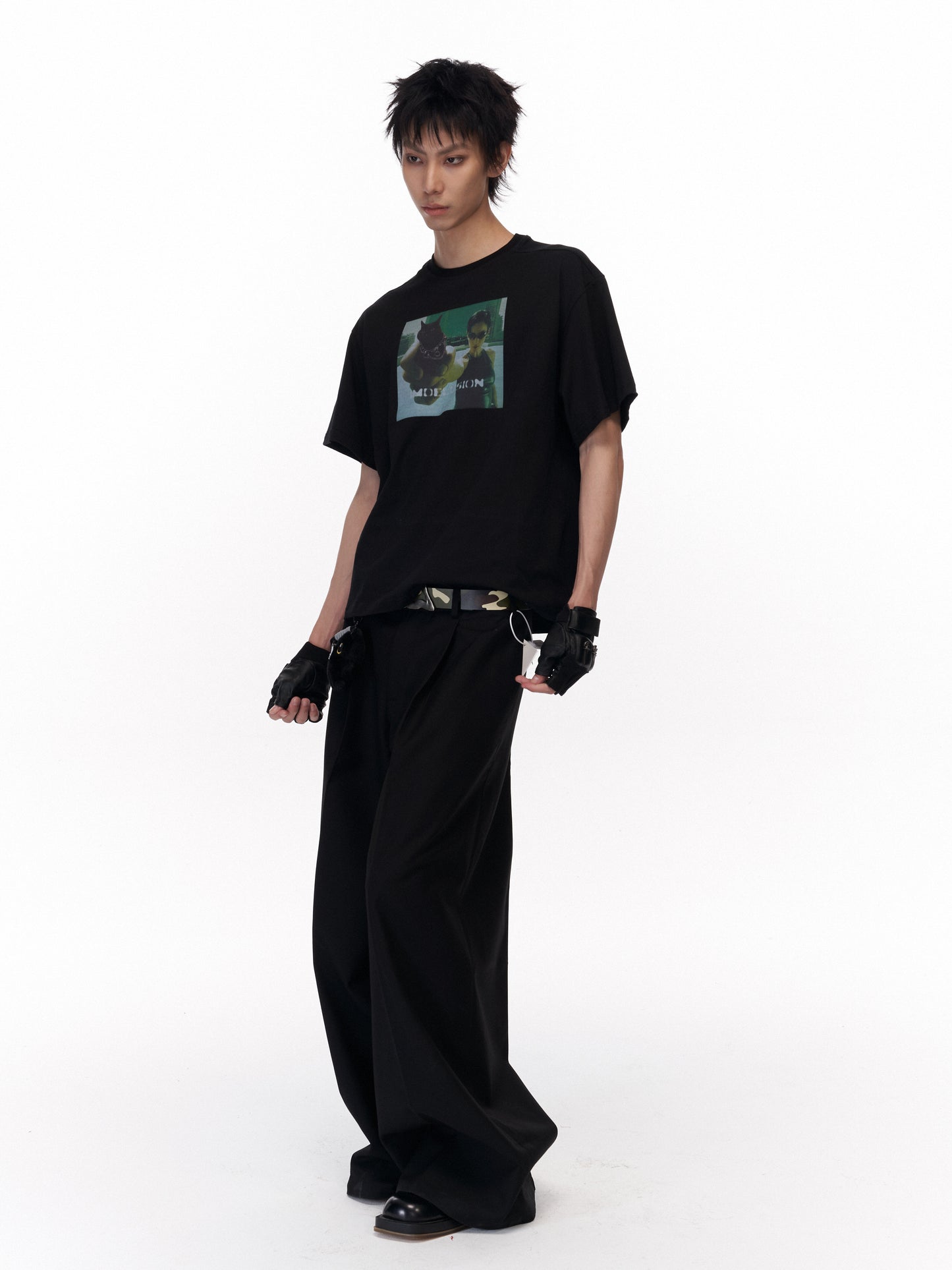 "Matrix Kitty“ ice-cool bootleg oversized tee