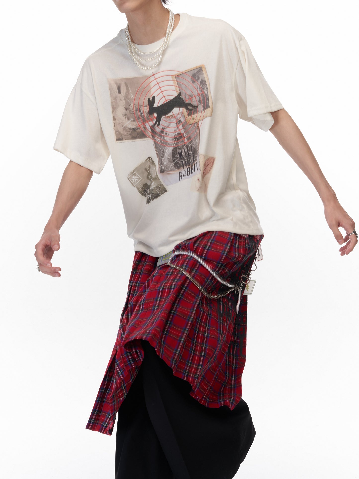 Kill the rabbit 160g vintage oversize white tee