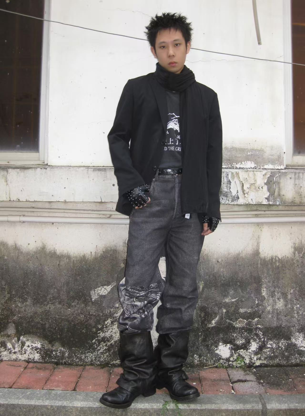 Digital denim punk printed 2021m signature cut jeans