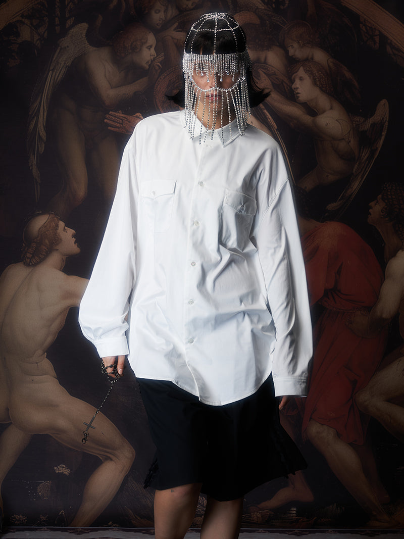 3D skeleton ovesize white shirt