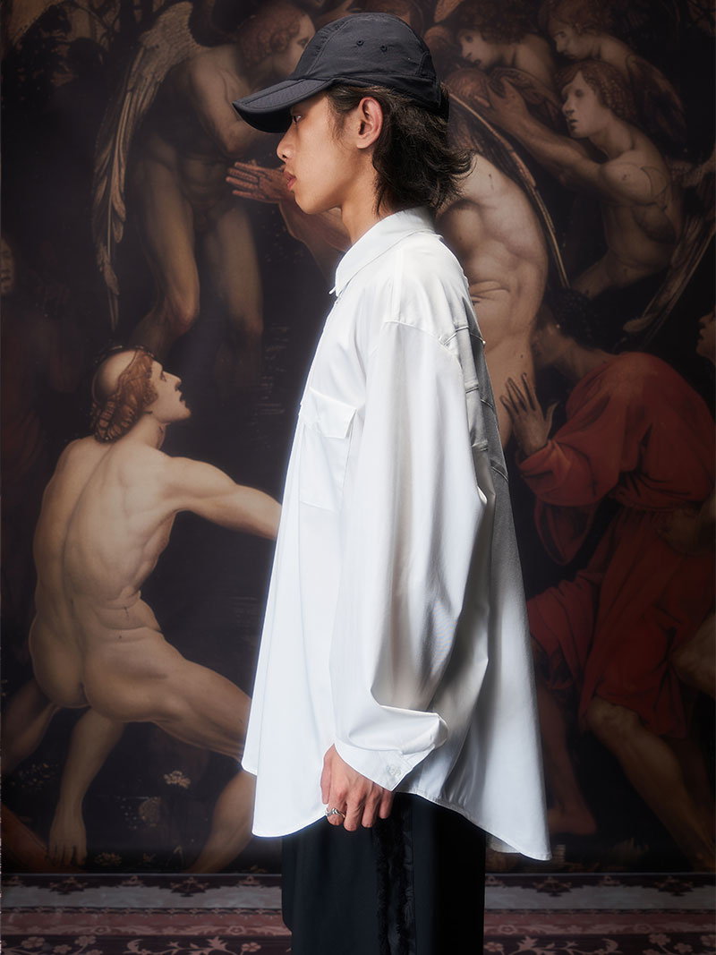 3D skeleton ovesize white shirt