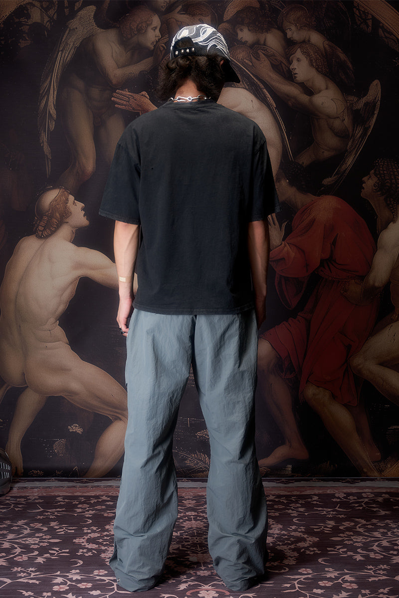 Crazy nun vintage washed black tee