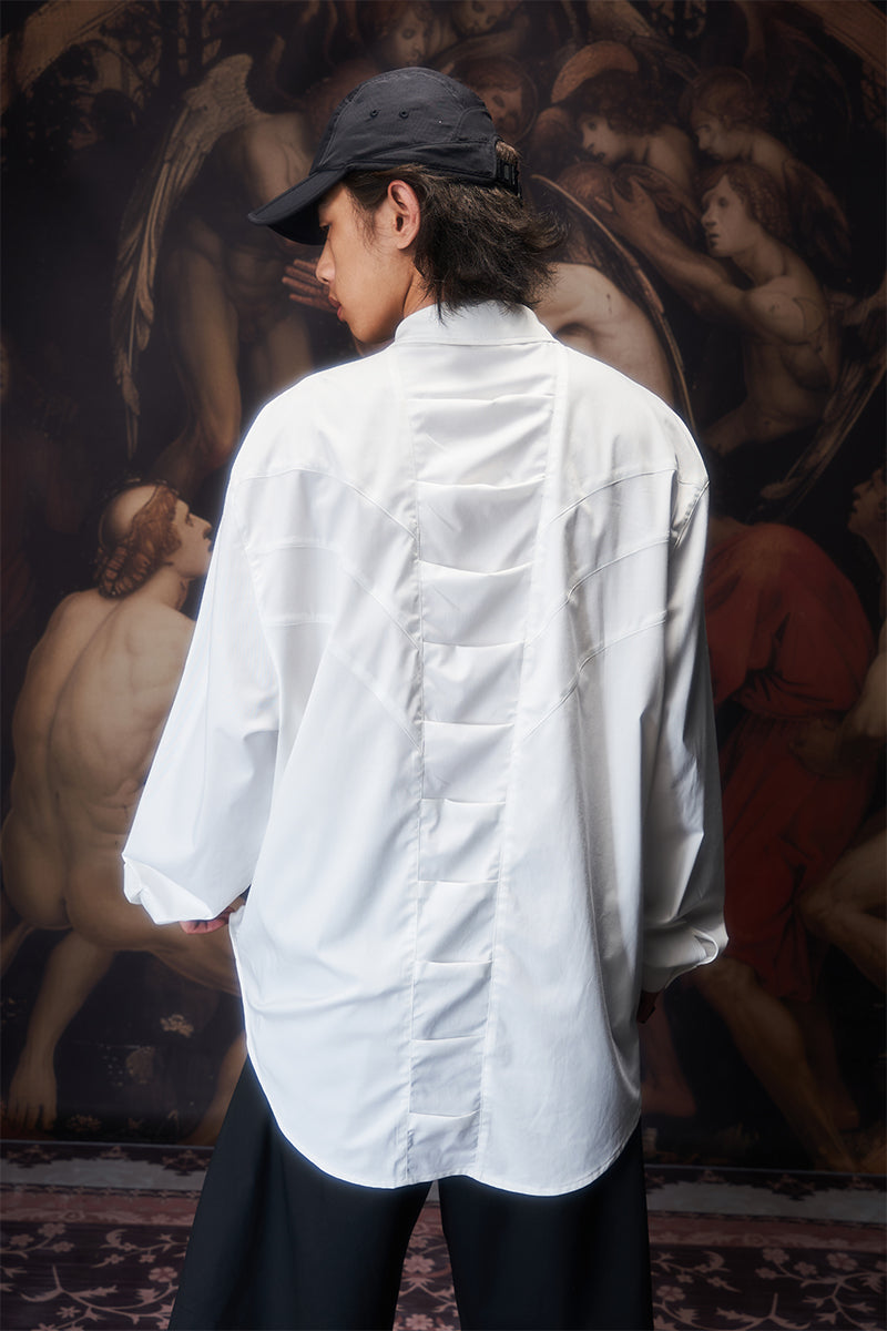 3D skeleton ovesize white shirt