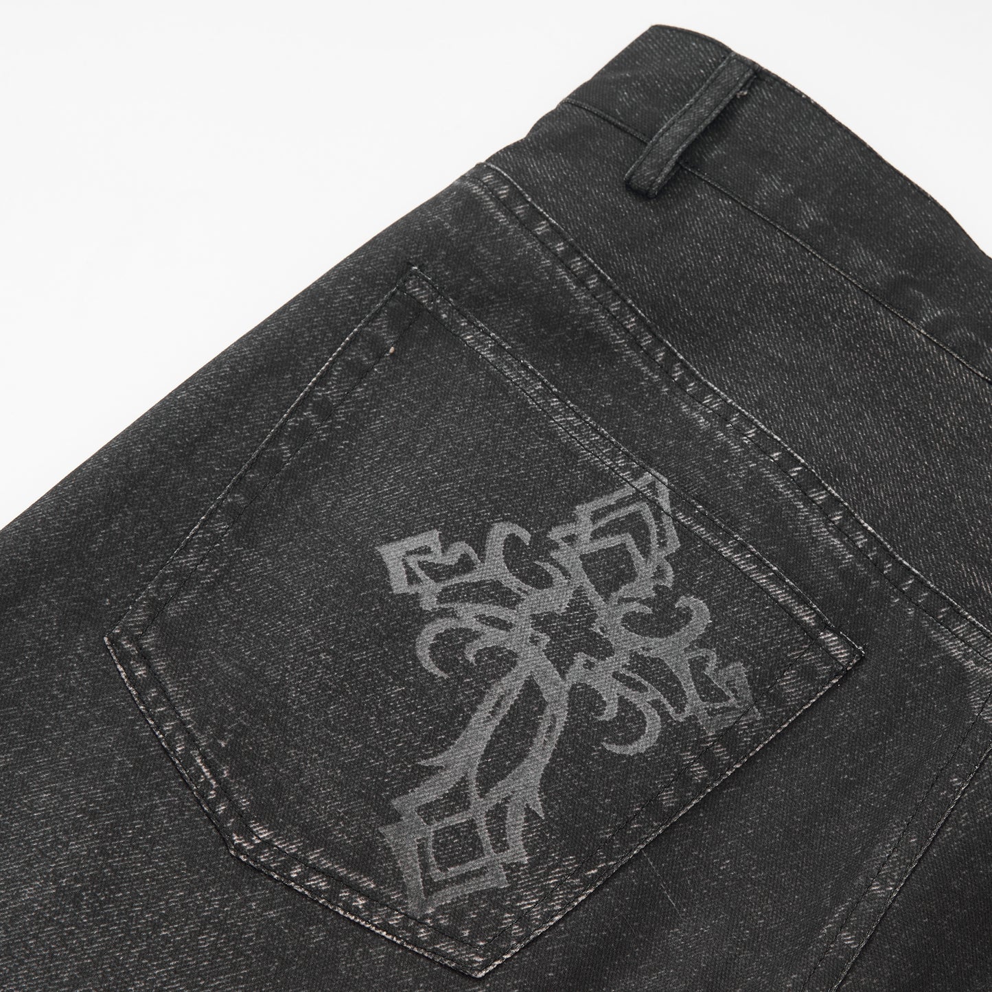 Digital denim punk printed 2021m signature cut jeans