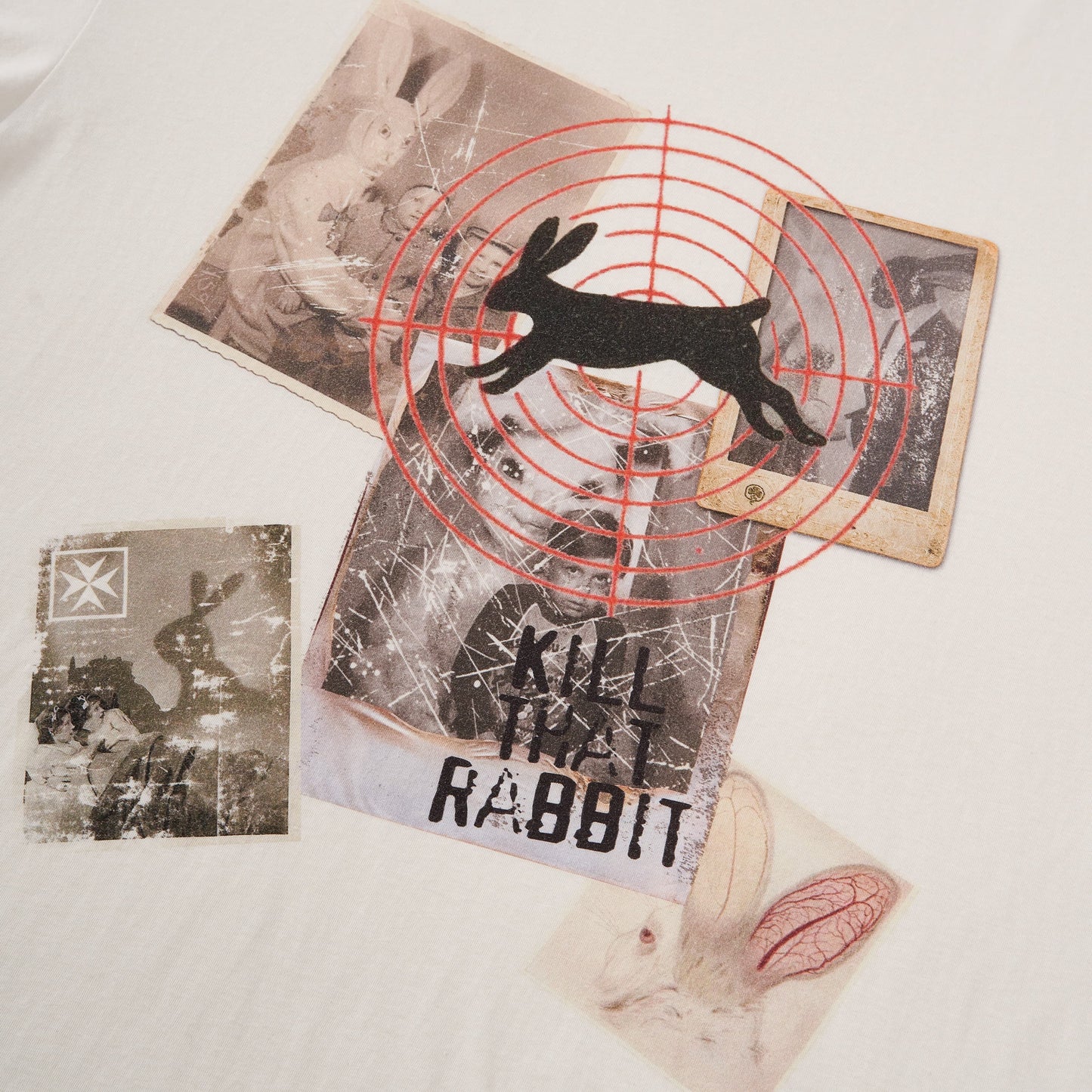 Kill the rabbit 160g vintage oversize white tee