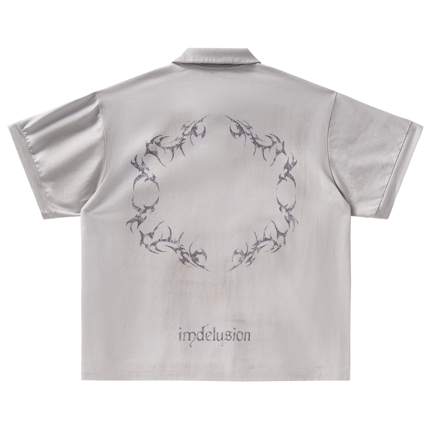 Solona cool-touch distressed cross punk polo tee