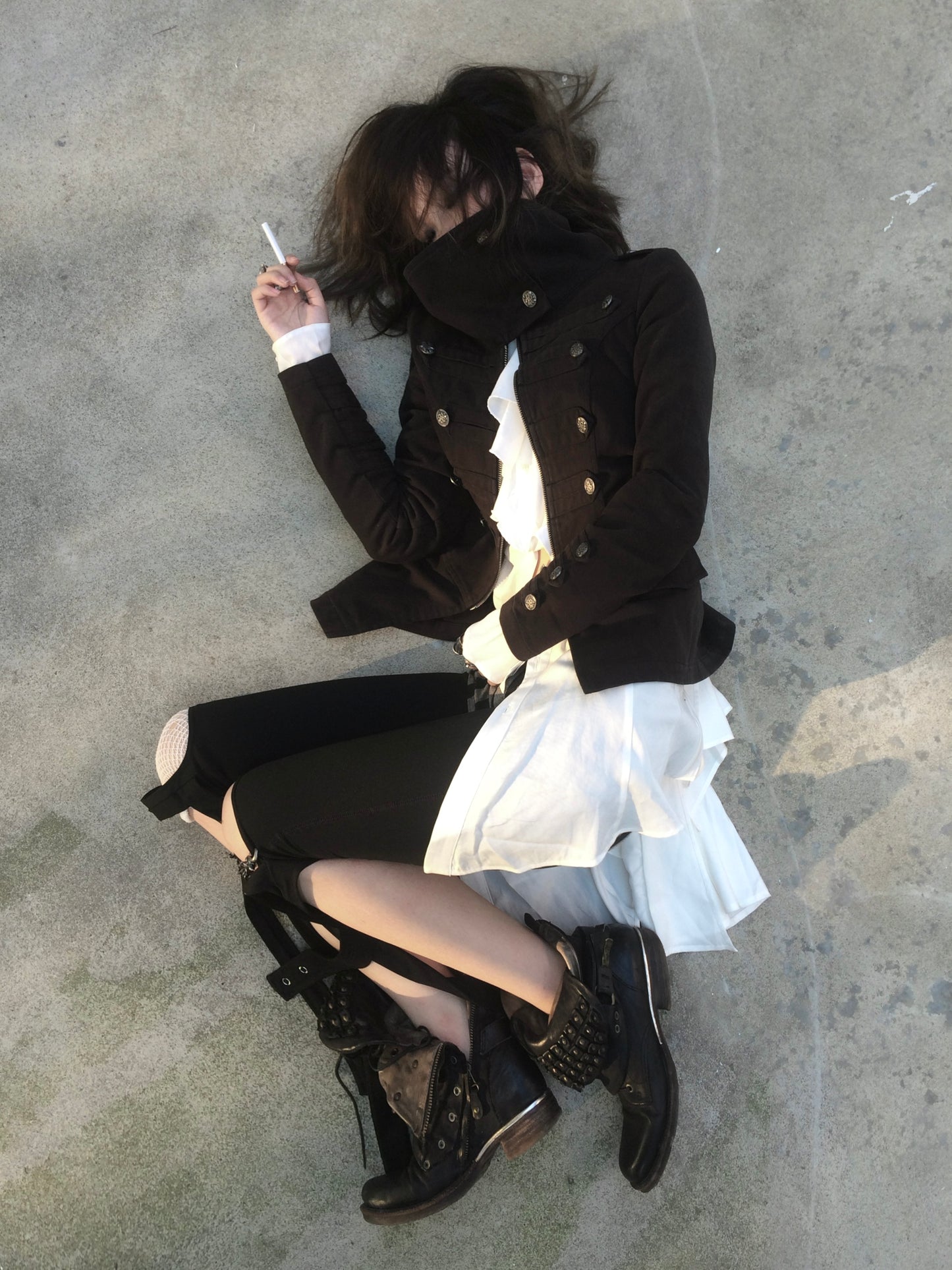 "Regency Punk" Stacked-Neck Utility Jacket