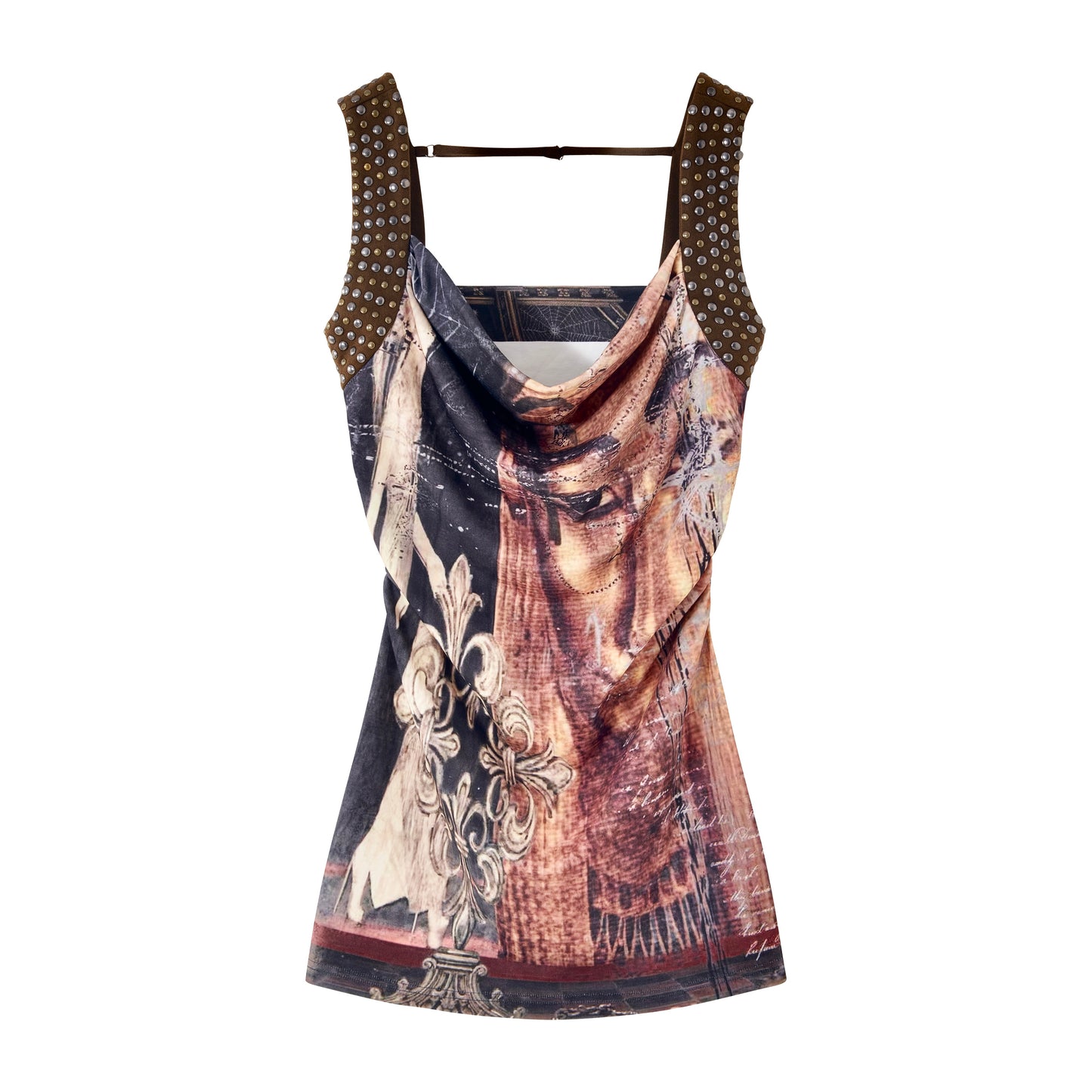 Studded Egyptian Print Dress – Adjustable Tank Dress