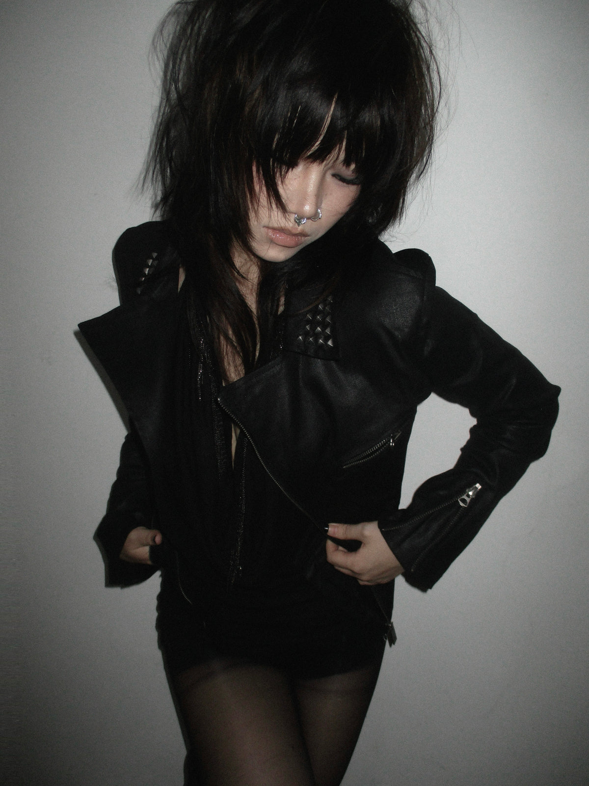 Hand-Waxed Moto Jacket – Studded Lapel + Fitted Biker