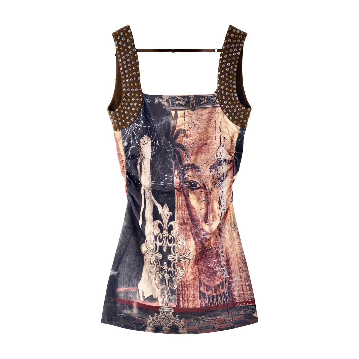 Studded Egyptian Print Dress – Adjustable Tank Dress