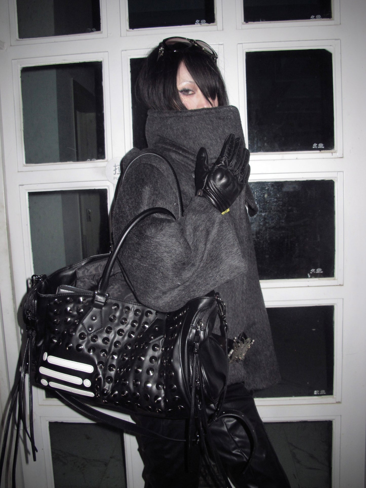 Winter Weight Wool Coat - Structured Cropped Blazer with High Collar