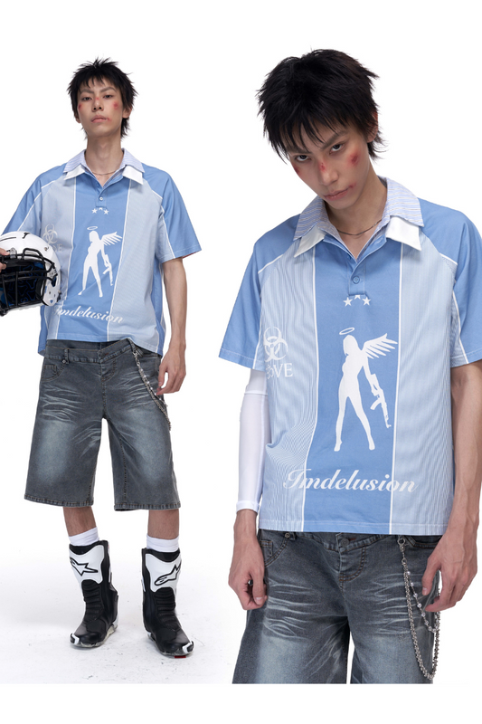 "Battle Angel" sorona cool dual-collar football jersey