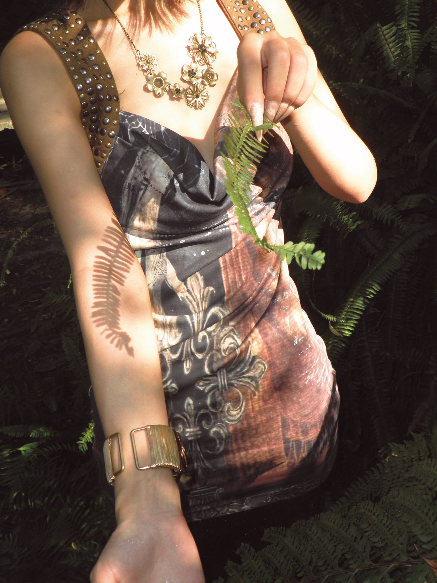 Studded Egyptian Print Dress – Adjustable Tank Dress
