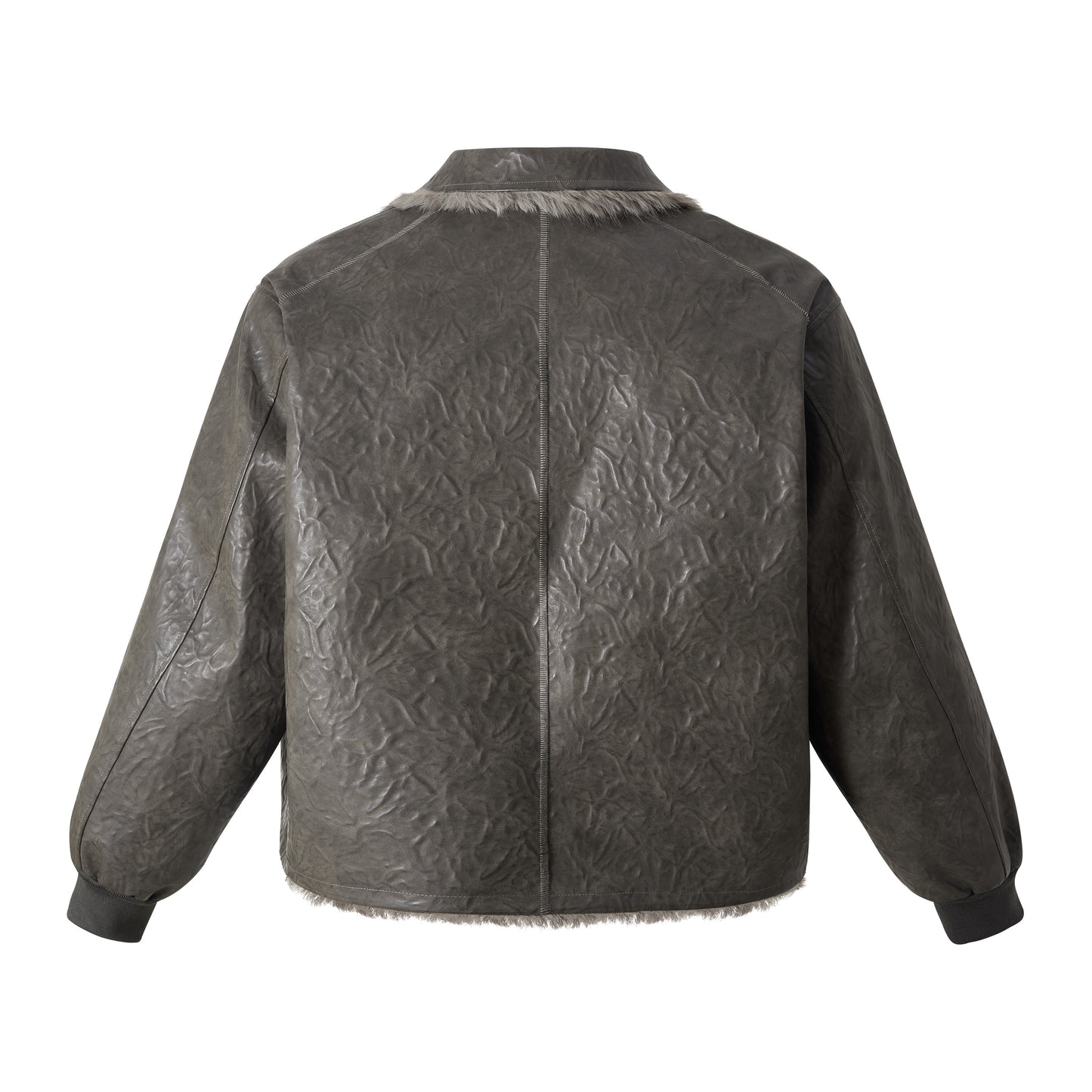 Double-Sided Bear-Like Faux Fur Bomber Jacket
