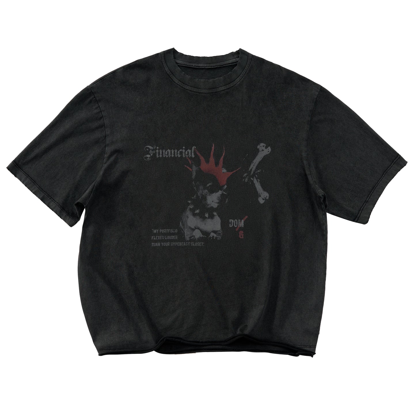 Punk cute doggy vintage washed tee