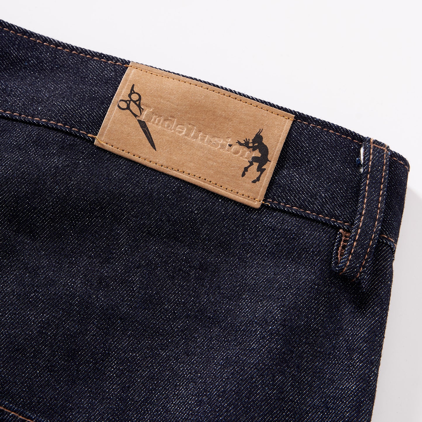 "Raw Edge" Indigo denim cargo shorts