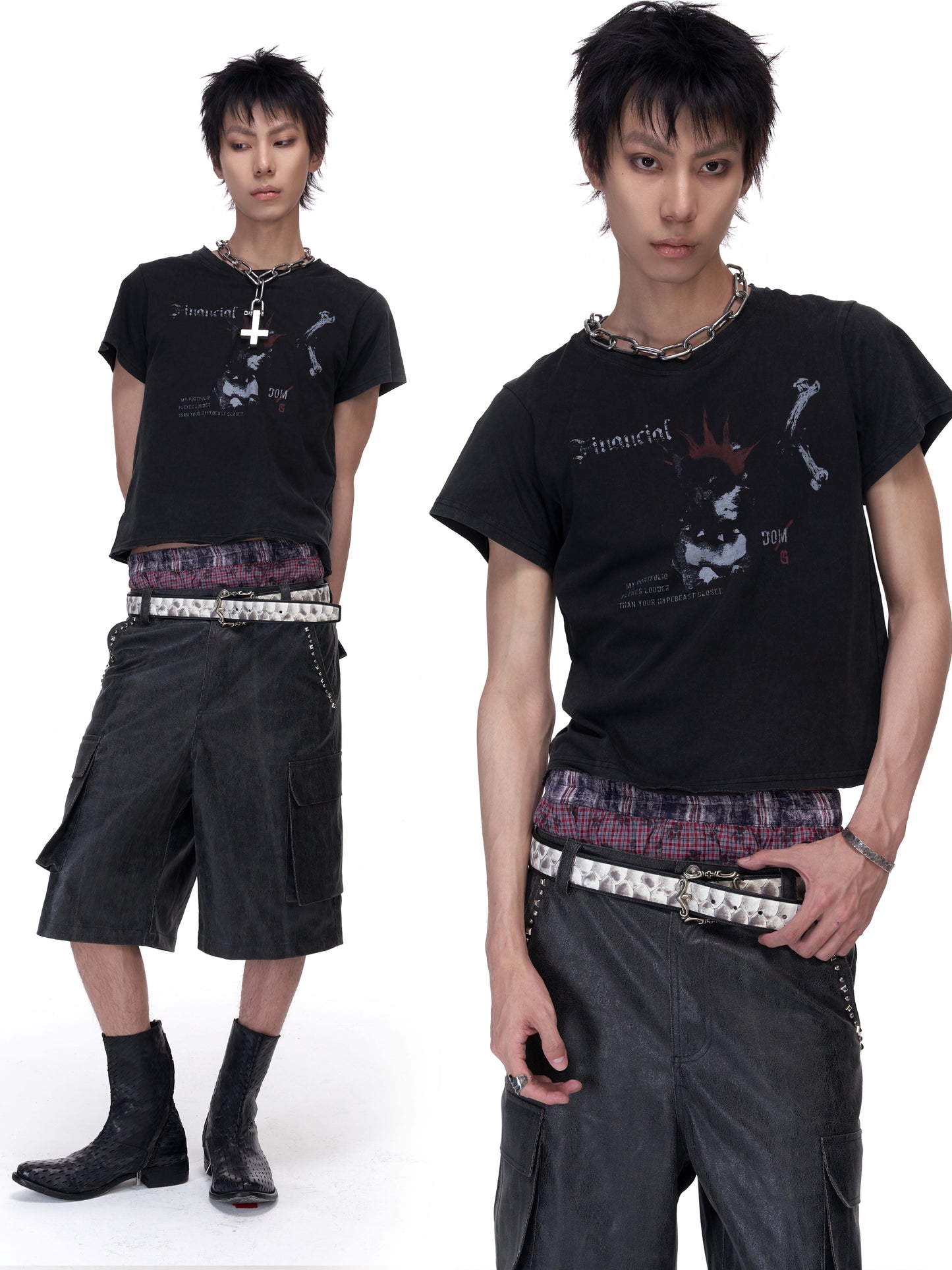 Punk cute doggy vintage washed tee